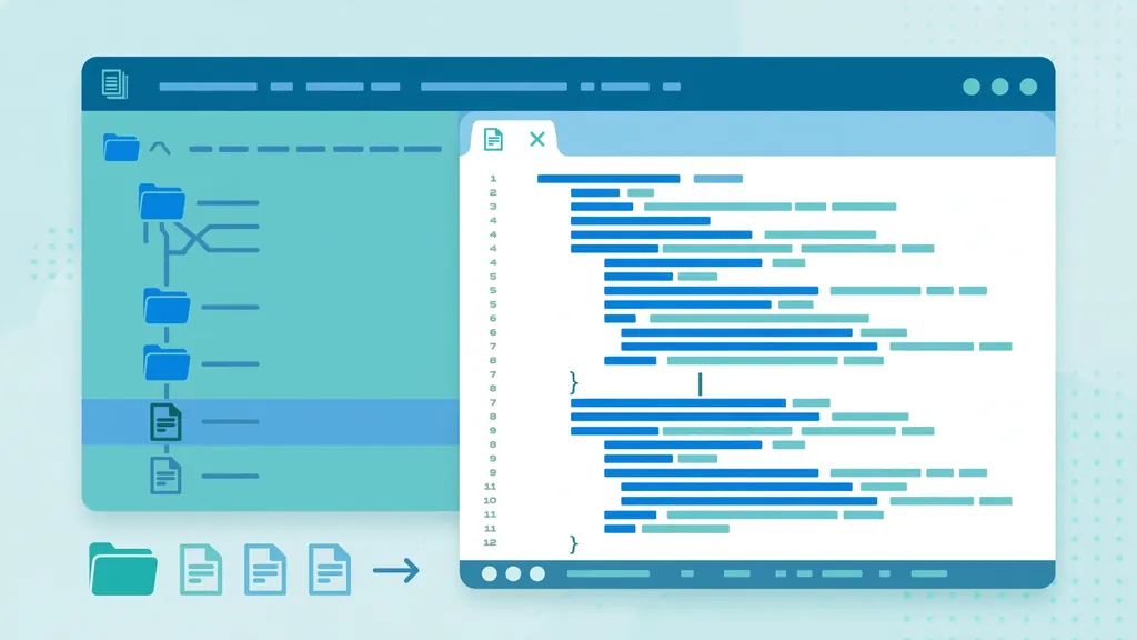 Illustration of the Excel VBA code editor with a macro module open showing CSV import code