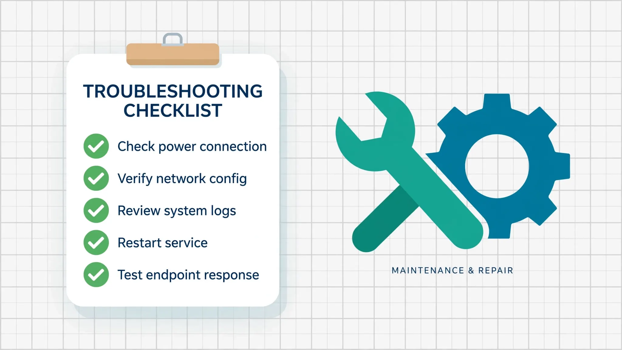 Flat vector illustration of a troubleshooting checklist clipboard for diagnosing CSV quoting problems
