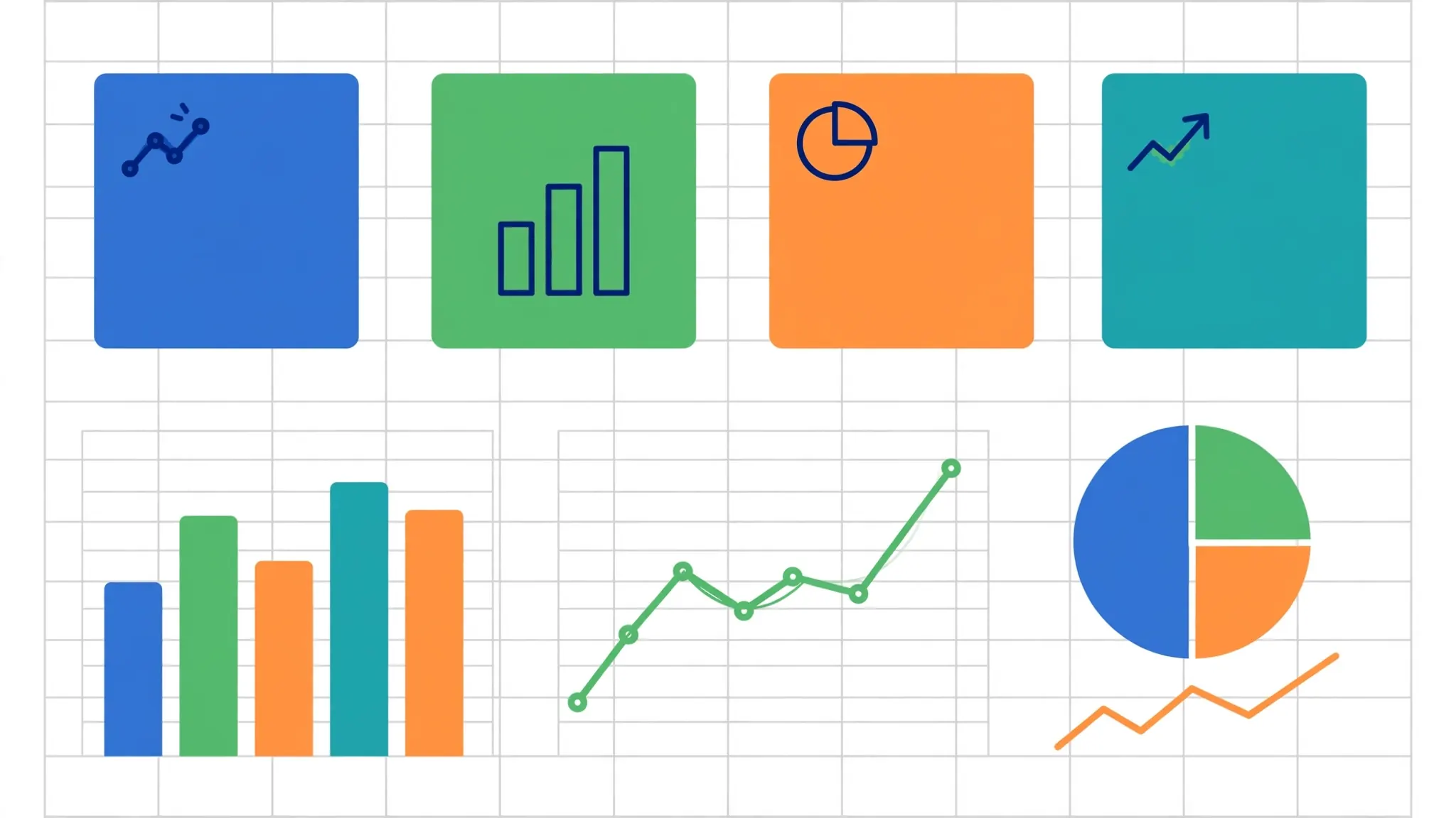 Dashboard template with charts and KPI cards showing restrained professional formatting