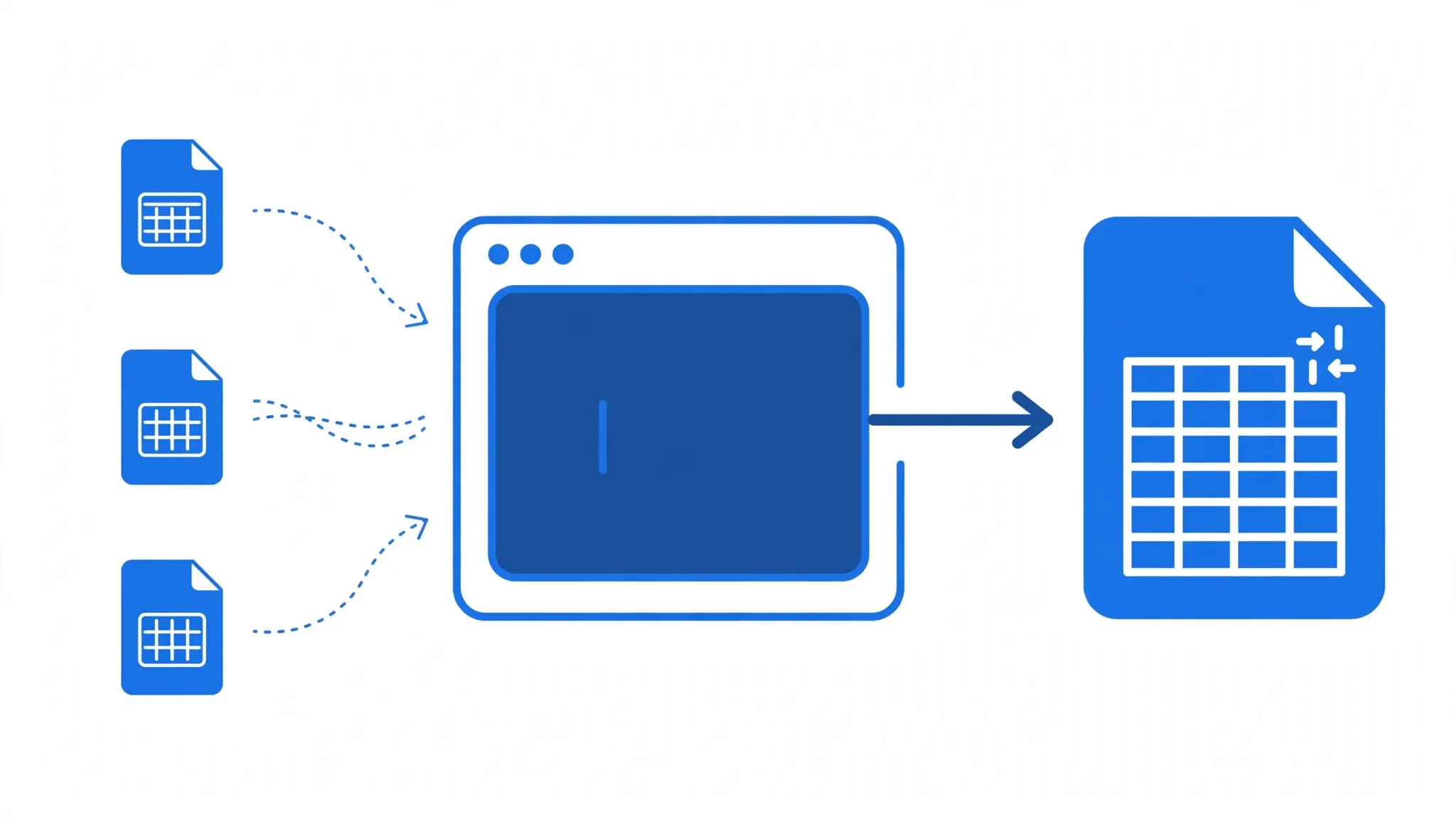 A terminal window merging multiple CSV files into one combined spreadsheet