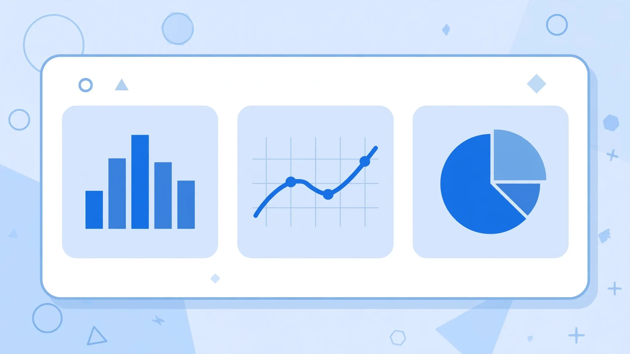 Analytics dashboard panel with bar, line, and pie charts, showing professional CSV to Excel charts formatting