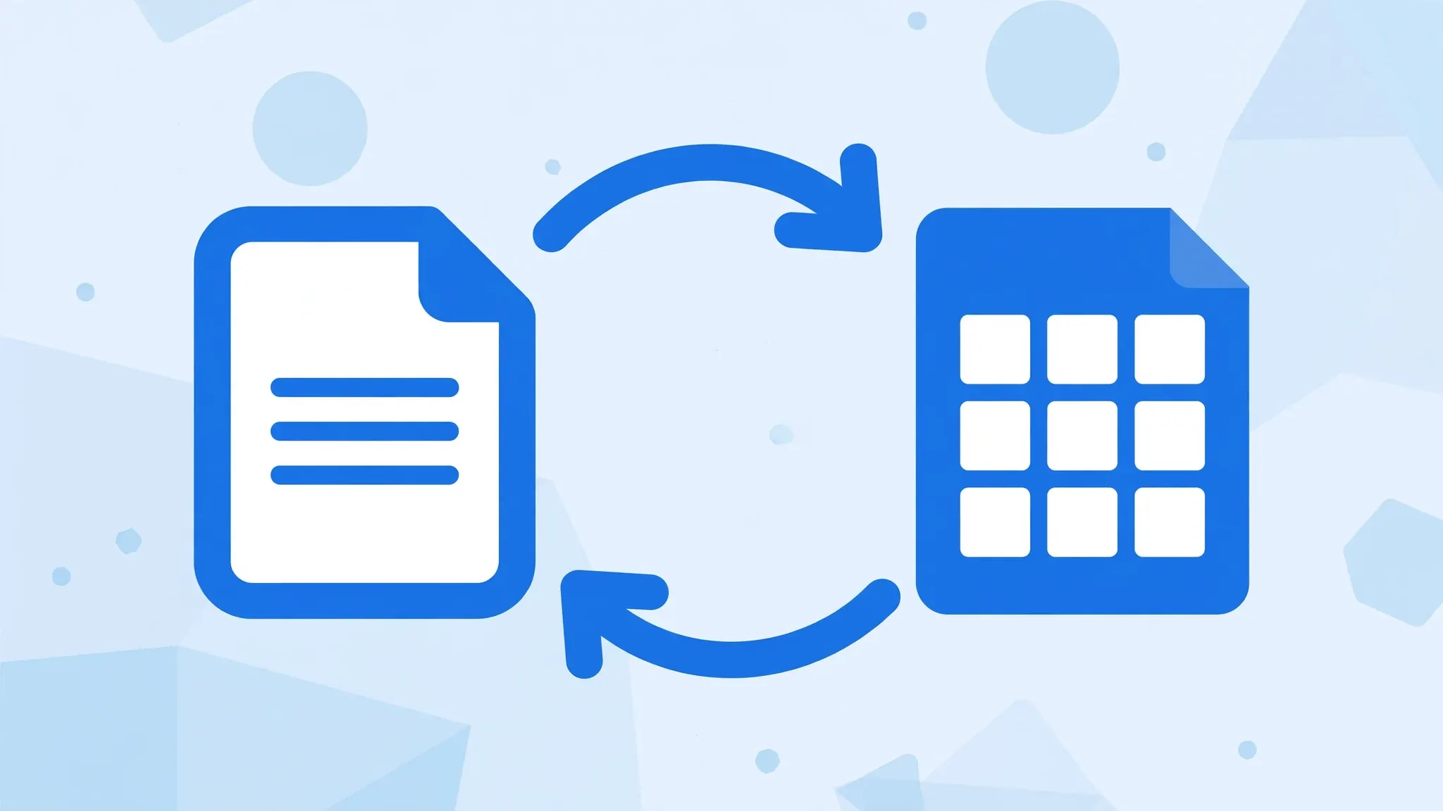 Circular arrows looping between a spreadsheet workbook and a plain text file, the xlsx to csv round trip